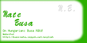 mate busa business card