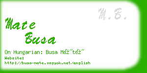 mate busa business card